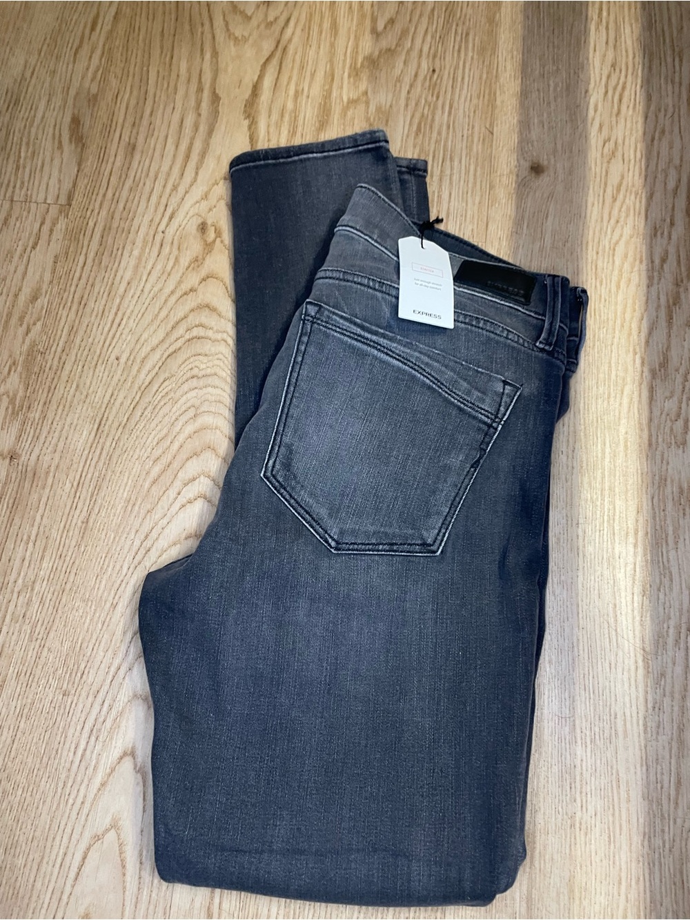 Express Women's Skinny Jeans in Charcoal Black